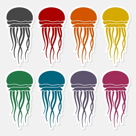 Isolated jellyfish icon - Illustrationのイラスト素材