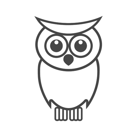 Owl line icon - Illustrationのイラスト素材