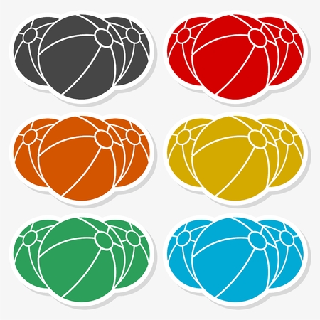 Beach ball Vector illustration.のイラスト素材