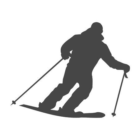 Ski icon. Vector illustrationのイラスト素材