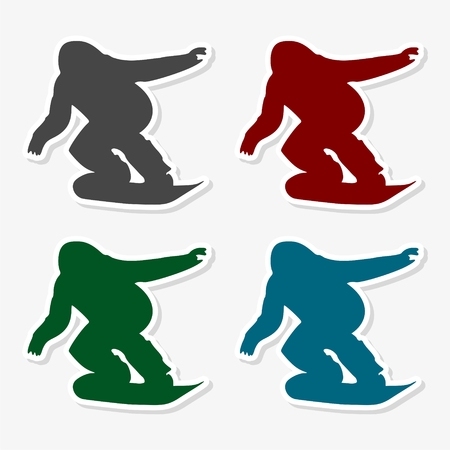Snowboard Icon - vector Illustrationのイラスト素材