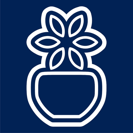 Vase with flower icon illustration.のイラスト素材