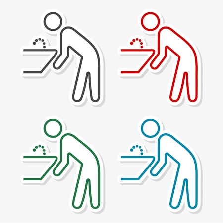 Water Fountain icon set Illustrationのイラスト素材