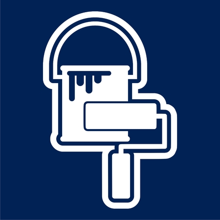 Paint and paint brush icon.のイラスト素材