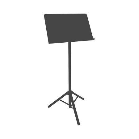 Music Stand Vector Silhouette Illustrationのイラスト素材
