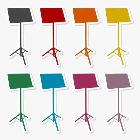 Music Stand Vector Silhouette - Illustrationのイラスト素材