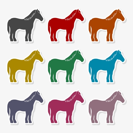 Horse silhouette Vector Illustrationのイラスト素材