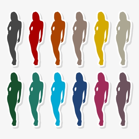 Fashion model silhouette - Illustrationのイラスト素材
