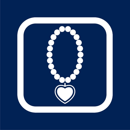 Necklace icon flat graphic design illustration.のイラスト素材