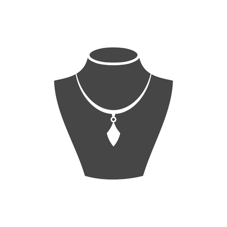 Necklace flat icon - Illustrationのイラスト素材
