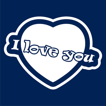 I love you, heart iconのイラスト素材