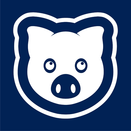 Vector pig icon - Illustrationのイラスト素材