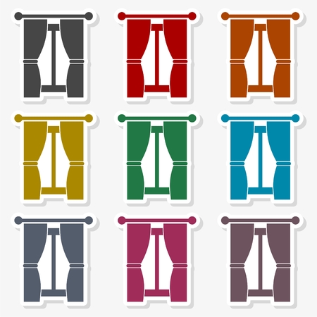 Vector curtain icon - Illustrationのイラスト素材