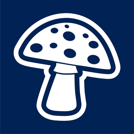 Mushrooms vector flat icons set - Illustrationのイラスト素材