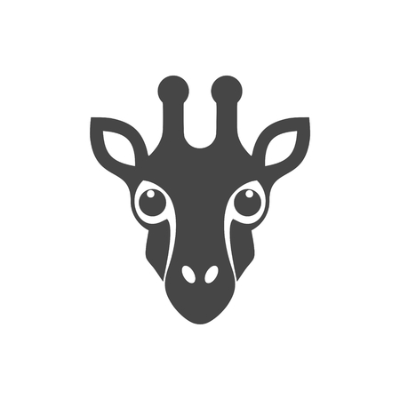 Giraffe face iconのイラスト素材