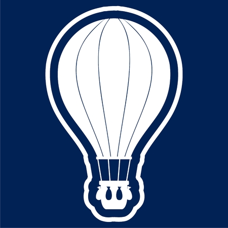 Flat Air Balloon icon - vector Illustrationのイラスト素材