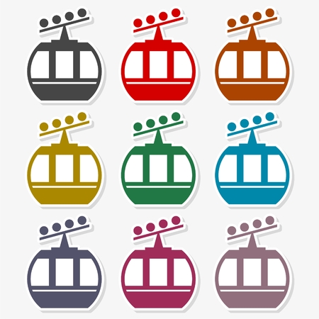 Ski Lift Gondola Snow Mountains - Illustrationのイラスト素材