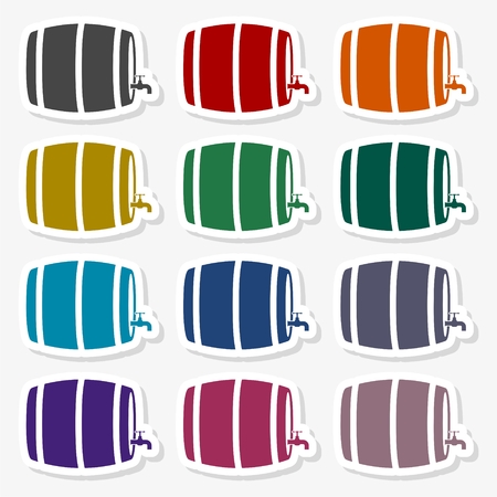 Wooden Barrel icon Vector - Illustrationのイラスト素材