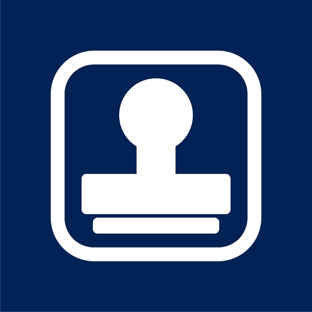 Simple Stamp icon - vector illustrationのイラスト素材