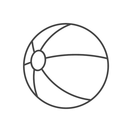 Beach ball line icon - vector illustration.のイラスト素材