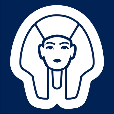 Pharaoh Tutankhamen mask icon vector illustration.のイラスト素材