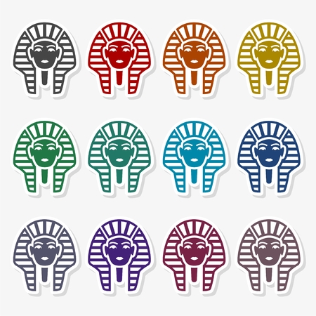 Pharaoh icon - simple vector Illustrationのイラスト素材