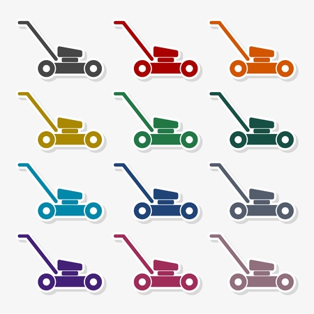 Lawn mower vector illustrationのイラスト素材
