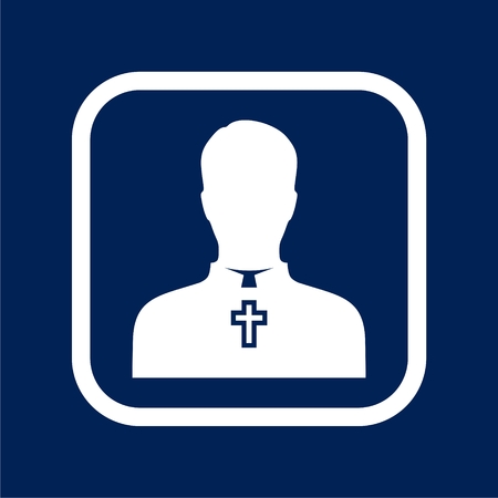 Priest Icon Flat Graphic Design - Illustration.のイラスト素材