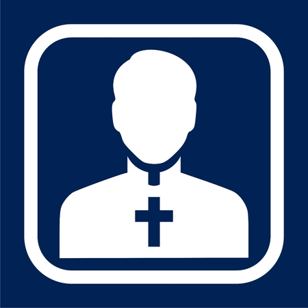 Priest Icon Flat Graphic Design - Illustration.のイラスト素材