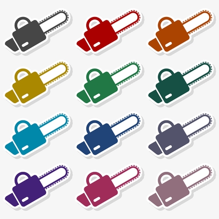 Chainsaw icon, Tool woodcutter - Vector illustration.のイラスト素材