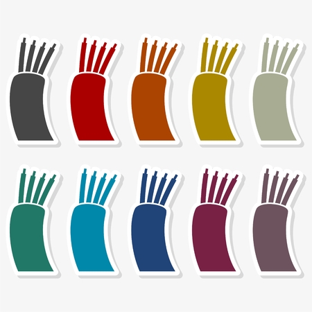 Electric cable iconのイラスト素材