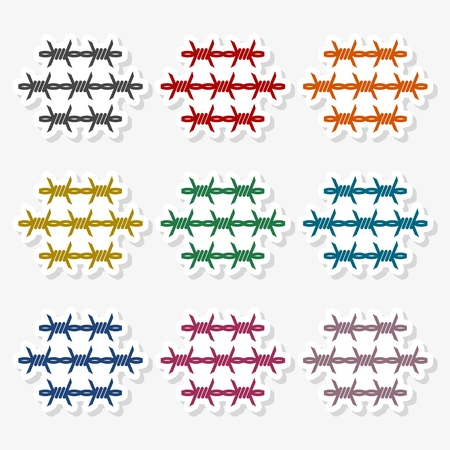 Barbed wire icon - Illustrationのイラスト素材