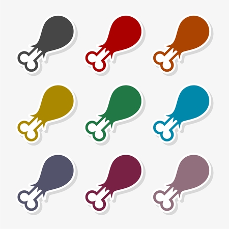Chicken Legs Icon Flat Graphic Design - Illustrationのイラスト素材