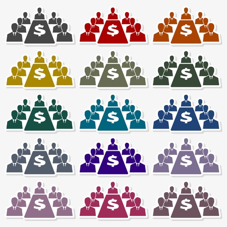 Business Meeting Icon Flat Graphic Design - Illustrationのイラスト素材