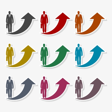 Business success concept icons set - Vector illustration.のイラスト素材