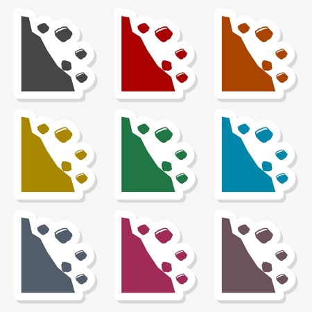 Falling rocks vector icon - Illustrationのイラスト素材