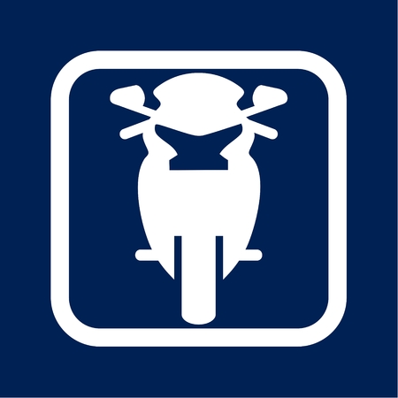 Motorcycles flat icon Illustration on blue background.のイラスト素材