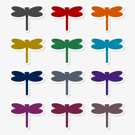 Dragonfly insect vector icon illustrationのイラスト素材
