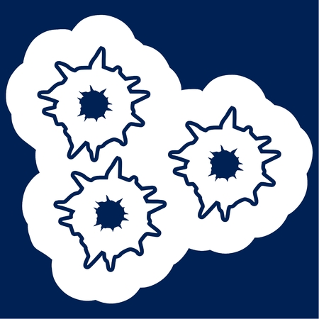 Bullet holes. Vectorのイラスト素材