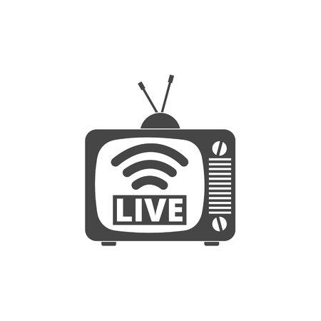 Tv video play live streaming graphic vector illustrationのイラスト素材
