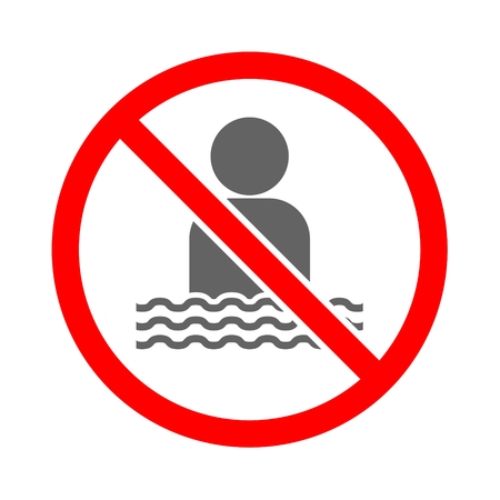 No swimming, vector imageのイラスト素材