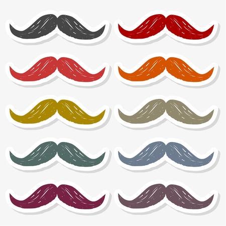 Male mustache - vector illustrationのイラスト素材