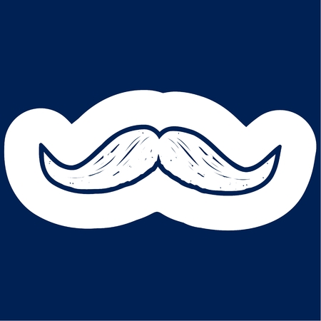 Male mustache vector illustrationのイラスト素材