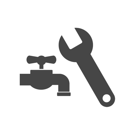 Repair of water pipe - Illustrationのイラスト素材