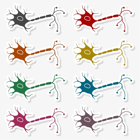 Nerve Cell Icon Flat Graphic Design - Illustrationのイラスト素材