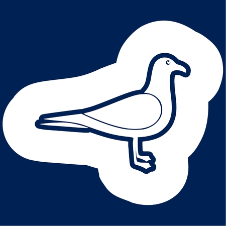 Seagull Silhouette - Illustrationのイラスト素材