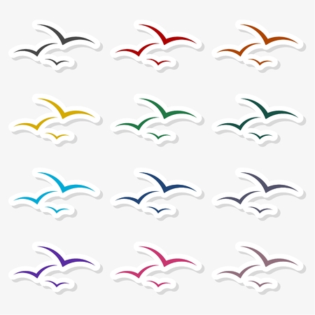 Seagull vector illustrationのイラスト素材