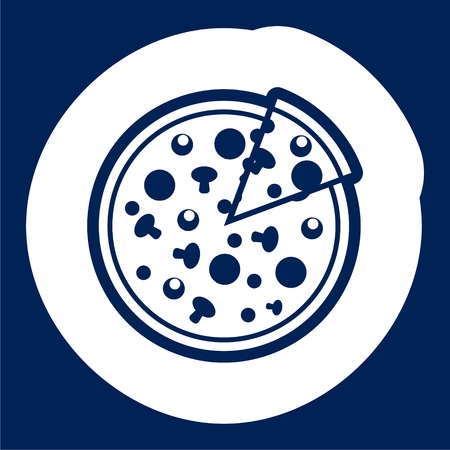 Pizza illustration iconのイラスト素材