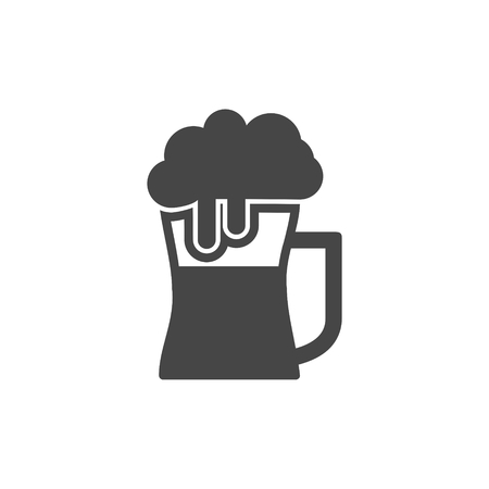 Glass of Beer, vector iconのイラスト素材