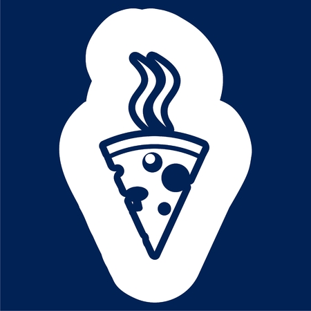 Pizza illustration icon vector design graphicのイラスト素材
